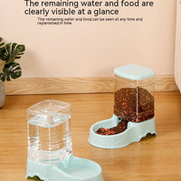 HKM-1383229 Large Capacity Automatic Pet Feeder and Water Fountain Combo - 3.8L Food and Water Dispenser