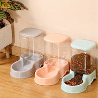 HKM-1383229 Large Capacity Automatic Pet Feeder and Water Fountain Combo - 3.8L Food and Water Dispenser