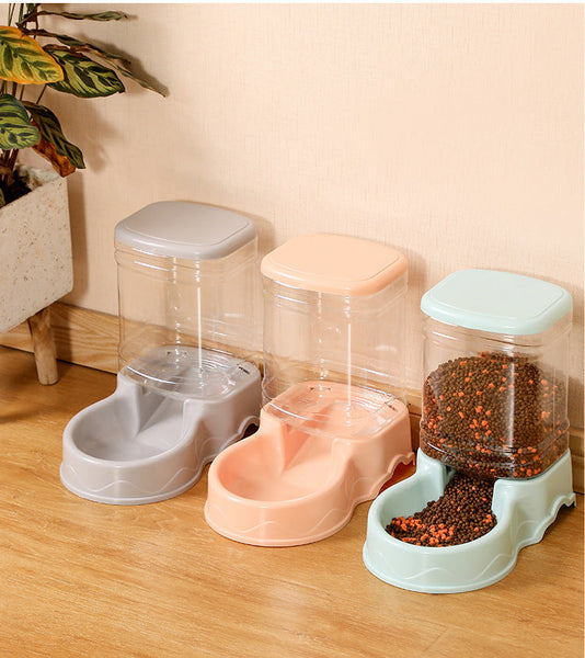 HKM-1383229 Large Capacity Automatic Pet Feeder and Water Fountain Combo - 3.8L Food and Water Dispenser