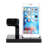 HKM-138323 2-In-1 Charging Dock Station for iPhone and Apple Watch, ABS Stand with Anti-Slip Design, Compatible with Multiple iPhone Models