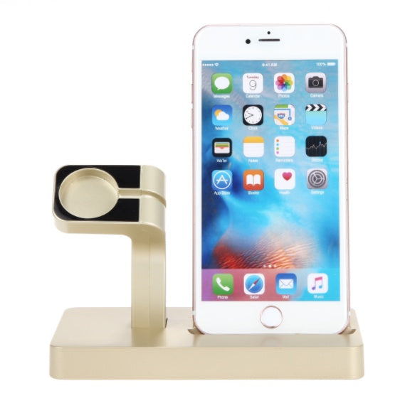 HKM-138323 2-In-1 Charging Dock Station for iPhone and Apple Watch, ABS Stand with Anti-Slip Design, Compatible with Multiple iPhone Models