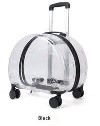 HKM-1383485 Transparent PC Pet Travel Trolley Bag with Reinforced Design, 10L Capacity