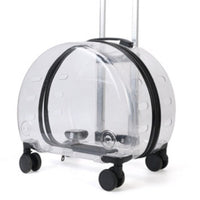 HKM-1383485 Transparent PC Pet Travel Trolley Bag with Reinforced Design, 10L Capacity