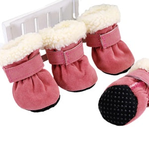 HKM-1383869 Waterproof Winter Dog Boots for Small Breeds - Anti-Slip, Warm, and Comfortable Footwear for Rain and Snow