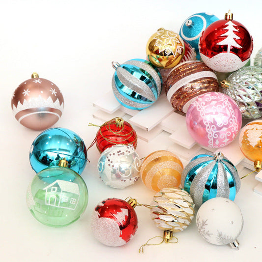 HKM-138387 Colorful Hand-Painted Christmas Balls, 6cm Decorative Ornaments in Various Colors for Tree Decoration