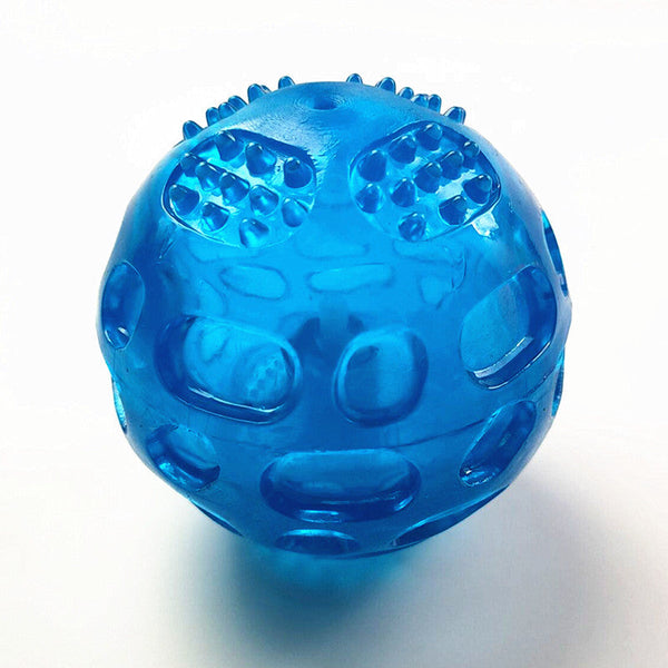 HKM-138387 Dog Toy Ball Pet Squeak Ball Waterproof Sound Toys Rubber Teeth Clean Balls For Small Medium Large Dogs Pet Orange Blue GREEN