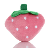 HKM-1384509 Soft Strawberry Plush Squeaky Toy for Dogs - Interactive Chew Toy for Teething and Playtime Fun