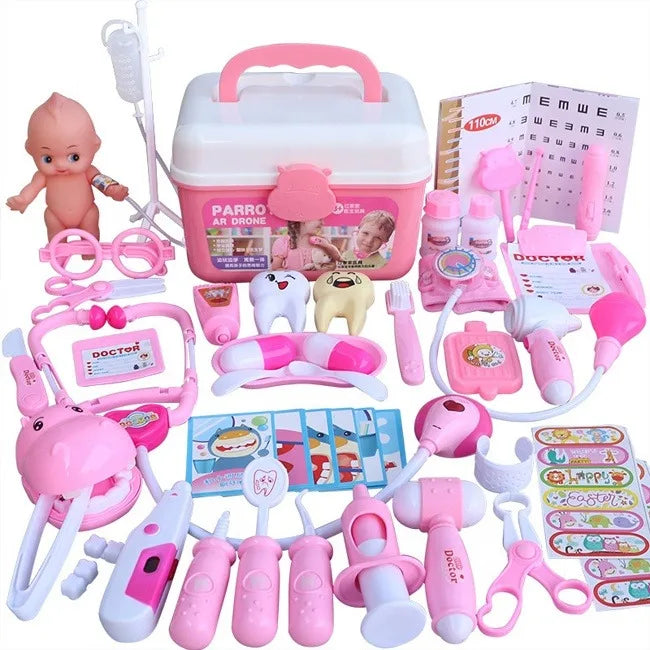 HKM-138451 39-Piece Educational Doctor Play Set for Kids Aged 2-7, Includes Dental Tools, ABS Plastic, Unisex