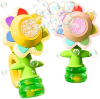 HKM-138579 Colorful Electric Flower Bubble Maker with Seven Dancing Colors for Ages 5 and Up