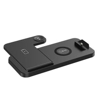 HKM-138643 Four-in-One Wireless Charging Station with Type-C Input - Fast Charging, Multi-Device Compatibility, Black