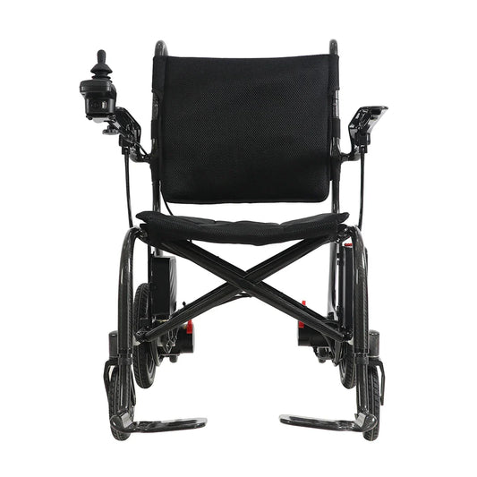HKM-138643 Lightweight Folding Electric Wheelchair with Carbon Fiber Frame, Removable Battery and 16km Driving Range