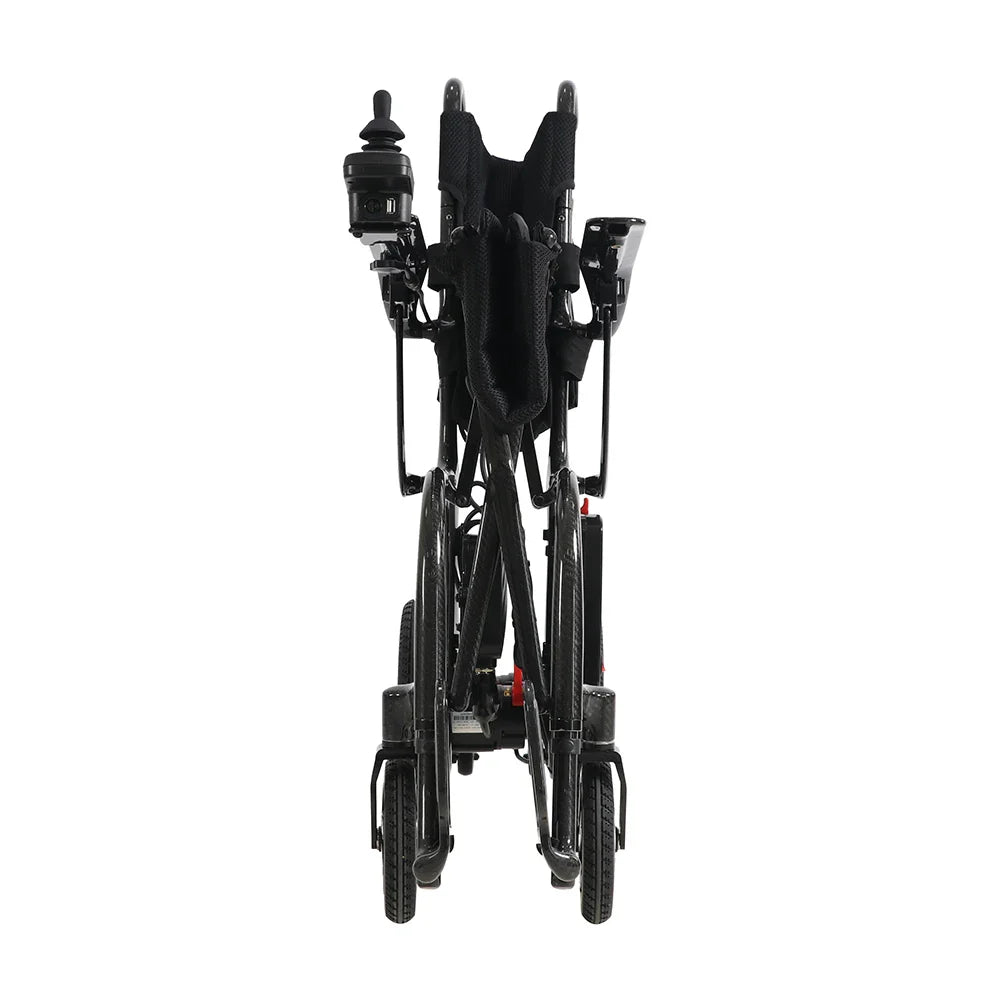 HKM-138643 Lightweight Folding Electric Wheelchair with Carbon Fiber Frame, Removable Battery and 16km Driving Range