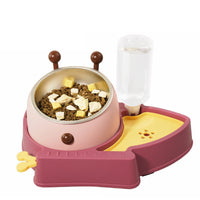 HKM-1387197 Automatic Anti-Overturn Large-Capacity Cat Rice Bowl - Medium and Large Sizes Available in Pink and Green