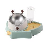 HKM-1387197 Automatic Anti-Overturn Large-Capacity Cat Rice Bowl - Medium and Large Sizes Available in Pink and Green