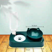 HKM-1387197 Automatic Anti-Overturn Large-Capacity Cat Rice Bowl - Medium and Large Sizes Available in Pink and Green