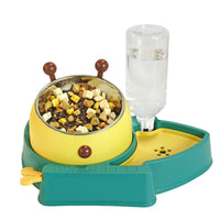 HKM-1387197 Automatic Anti-Overturn Large-Capacity Cat Rice Bowl - Medium and Large Sizes Available in Pink and Green