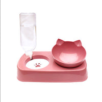 HKM-1387197 Automatic Anti-Overturn Large-Capacity Cat Rice Bowl - Medium and Large Sizes Available in Pink and Green