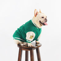 HKM-1387581 Thick Fleece-Lined Dog Clothing for Winter in Green - Sizes L to 4XL
