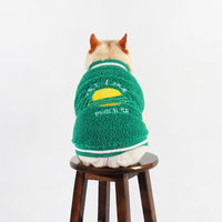 HKM-1387581 Thick Fleece-Lined Dog Clothing for Winter in Green - Sizes L to 4XL