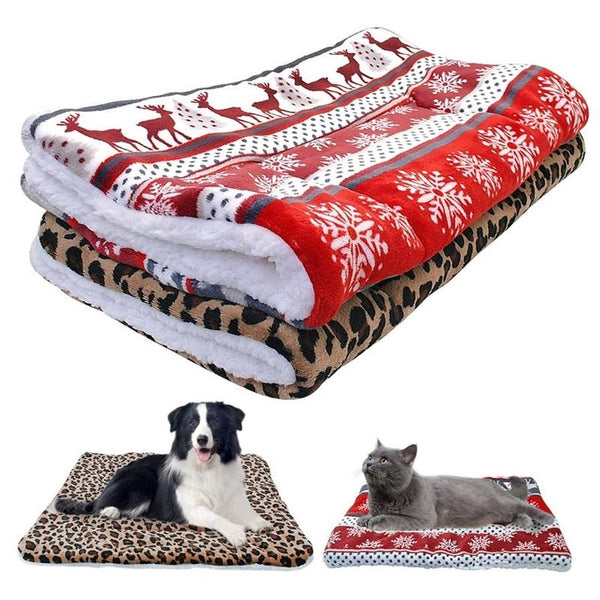 HKM-138771 Cozy Flannel and Cotton Dog Mat in Multiple Sizes