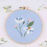 HKM-138771 European Style Floral Cross Stitch DIY Embroidery Kit - Various Designs, 30x30CM Canvas