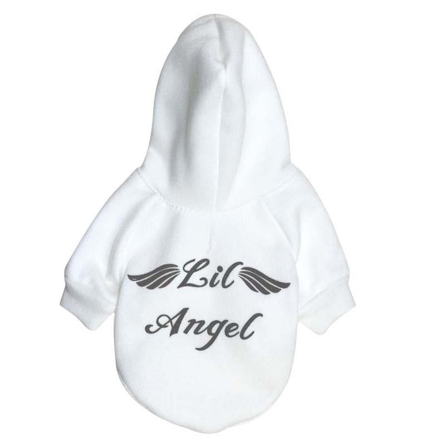 HKM-138835 Cozy Fleece Hooded Sweater for Small Dogs - Casual Design in White and Red