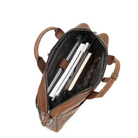 HKM-138835 Genuine Leather Crossbody Briefcase for Men - Versatile Laptop Business Bag