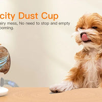HKM-139027 Pet Hair Trimmer with 3-Mode Suction for Safe Grooming of Cats and Dogs, Eco-Friendly & Convenient Design