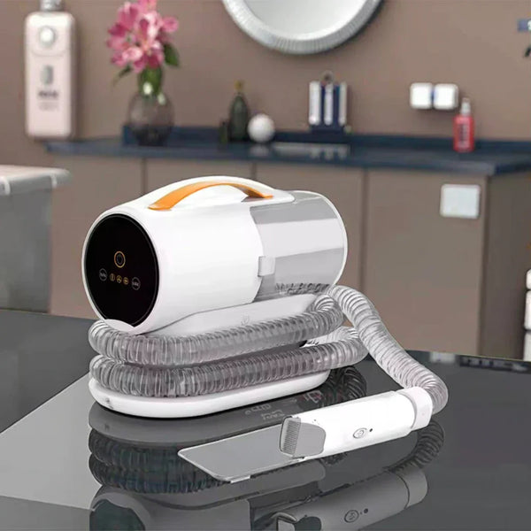 HKM-139027 Pet Hair Trimmer with 3-Mode Suction for Safe Grooming of Cats and Dogs, Eco-Friendly & Convenient Design