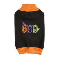 HKM-1390781 Thanksgiving Retro Plaid Pet Clothes with Black Turkey and BOO Design