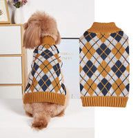 HKM-1390781 Thanksgiving Retro Plaid Pet Clothes with Black Turkey and BOO Design