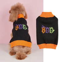 HKM-1390781 Thanksgiving Retro Plaid Pet Clothes with Black Turkey and BOO Design