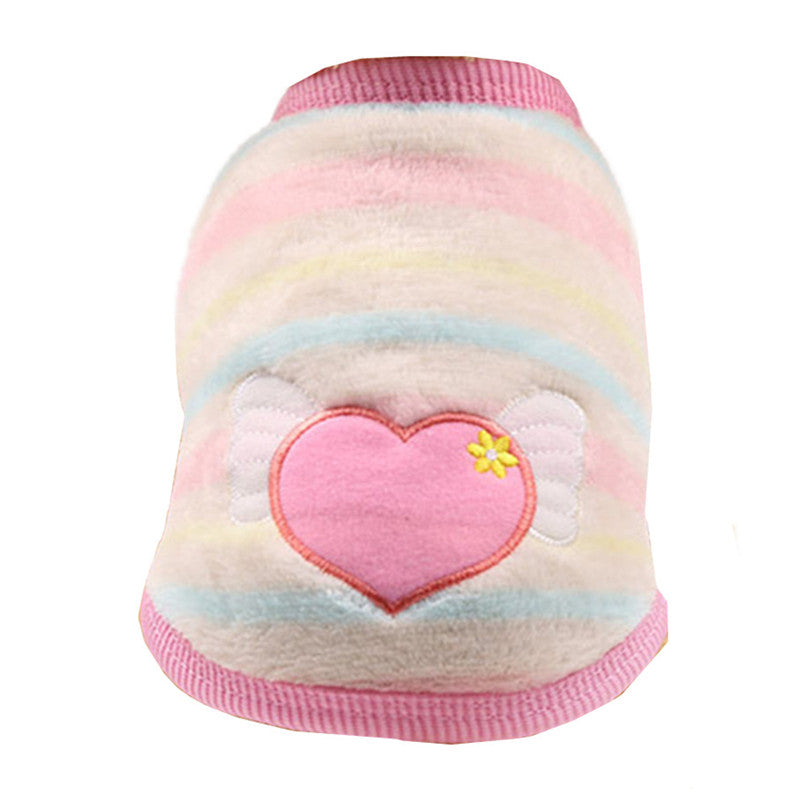 HKM-1391165 Cozy Coral Fleece Flannel Vest for Dogs and Cats in Various Styles