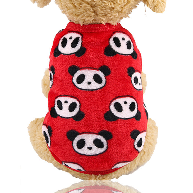 HKM-1391165 Cozy Coral Fleece Flannel Vest for Dogs and Cats in Various Styles