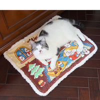 HKM-1392829 Cozy Cat Deep Sleep Nest for Autumn and Winter, Soft Cloth Pet Kennel, Warm Nesting Pad 60x80cm
