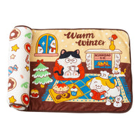 HKM-1392829 Cozy Cat Deep Sleep Nest for Autumn and Winter, Soft Cloth Pet Kennel, Warm Nesting Pad 60x80cm