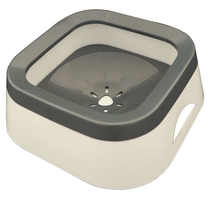 HKM-1392957 Mouth Wet-proof Cat Water Bowl - Durable Pet Drinking Dispenser in Pink, Blue, and Gray