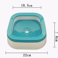 HKM-1392957 Mouth Wet-proof Cat Water Bowl - Durable Pet Drinking Dispenser in Pink, Blue, and Gray