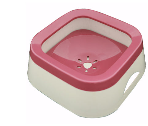 HKM-1392957 Mouth Wet-proof Cat Water Bowl - Durable Pet Drinking Dispenser in Pink, Blue, and Gray
