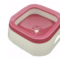HKM-1392957 Mouth Wet-proof Cat Water Bowl - Durable Pet Drinking Dispenser in Pink, Blue, and Gray