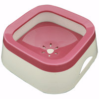HKM-1392957 Mouth Wet-proof Cat Water Bowl - Durable Pet Drinking Dispenser in Pink, Blue, and Gray