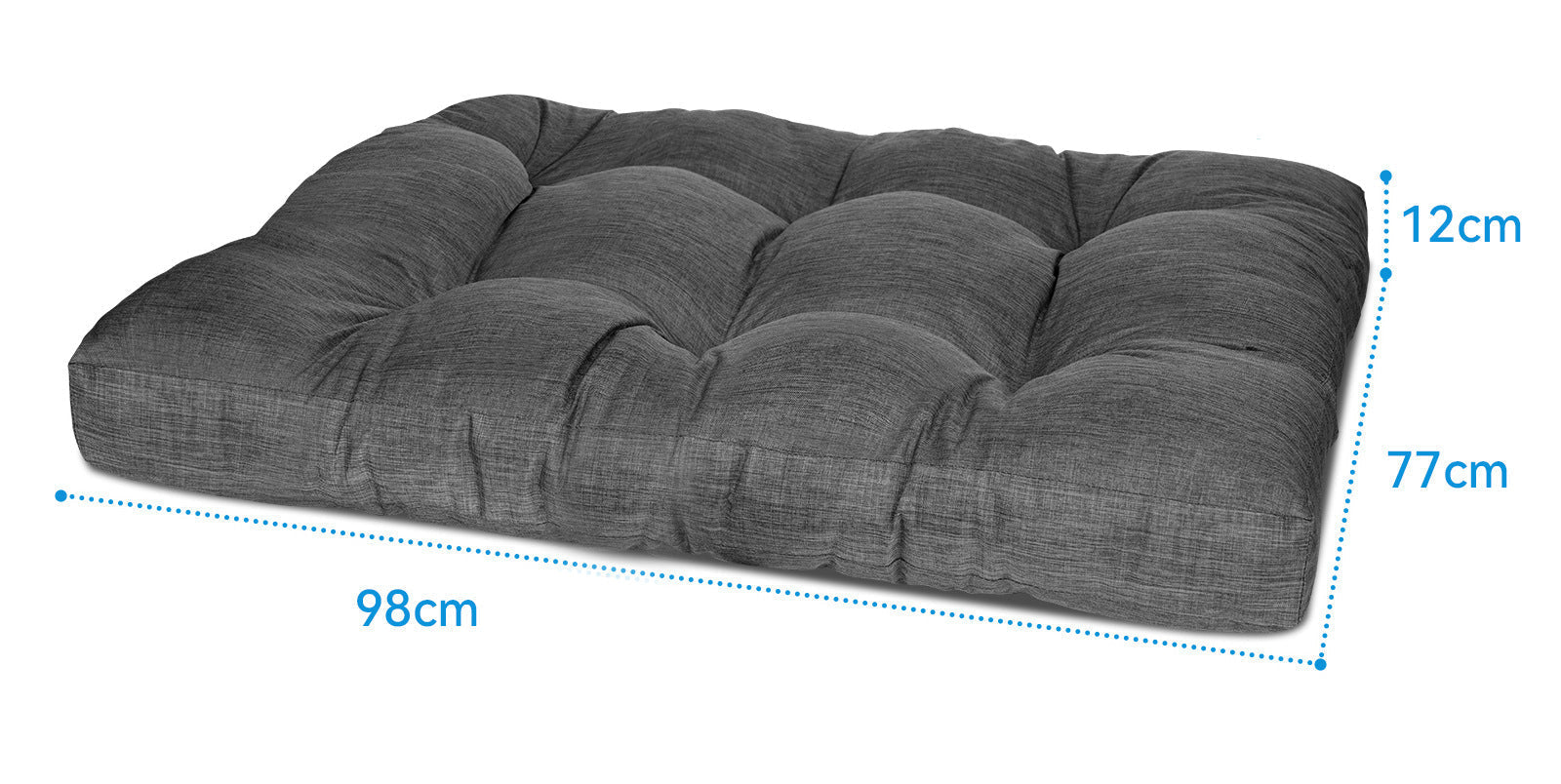 HKM-1394621 Thick and Warm Kennel Bed for Large Dogs - Winter-Ready Pet Nest in Gray, 98x77x12cm
