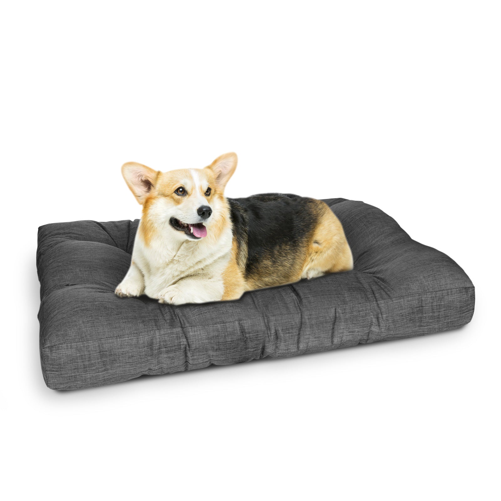 HKM-1394621 Thick and Warm Kennel Bed for Large Dogs - Winter-Ready Pet Nest in Gray, 98x77x12cm