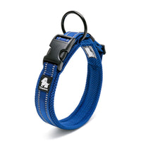 HKM-1394749 Breathable Mesh Pet Collar with Reflective Nylon - Various Colors and Sizes