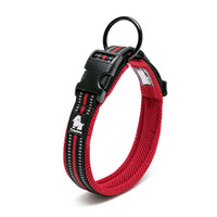 HKM-1394749 Breathable Mesh Pet Collar with Reflective Nylon - Various Colors and Sizes
