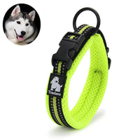 HKM-1394749 Breathable Mesh Pet Collar with Reflective Nylon - Various Colors and Sizes