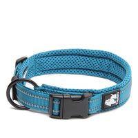 HKM-1394749 Breathable Mesh Pet Collar with Reflective Nylon - Various Colors and Sizes