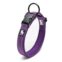 HKM-1394749 Breathable Mesh Pet Collar with Reflective Nylon - Various Colors and Sizes
