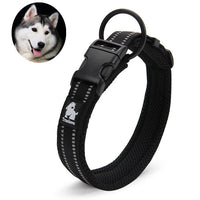HKM-1394749 Breathable Mesh Pet Collar with Reflective Nylon - Various Colors and Sizes