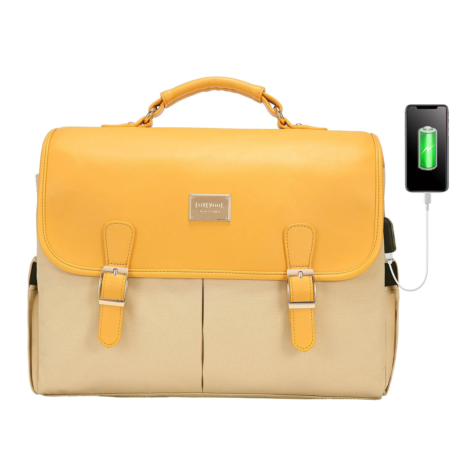 HKM-139475 Large 15.6 Inch Computer Bag for Women - Stylish Laptop Sleeve Case for Work and College